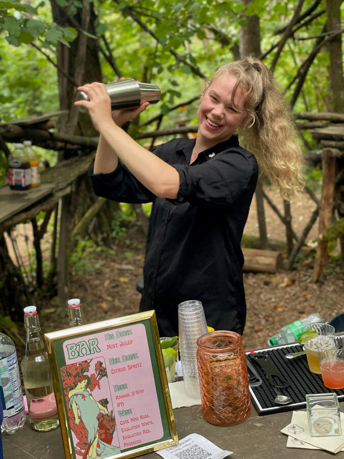 Untitled Simple Bar team providing professional bar service with a customized drink menu.